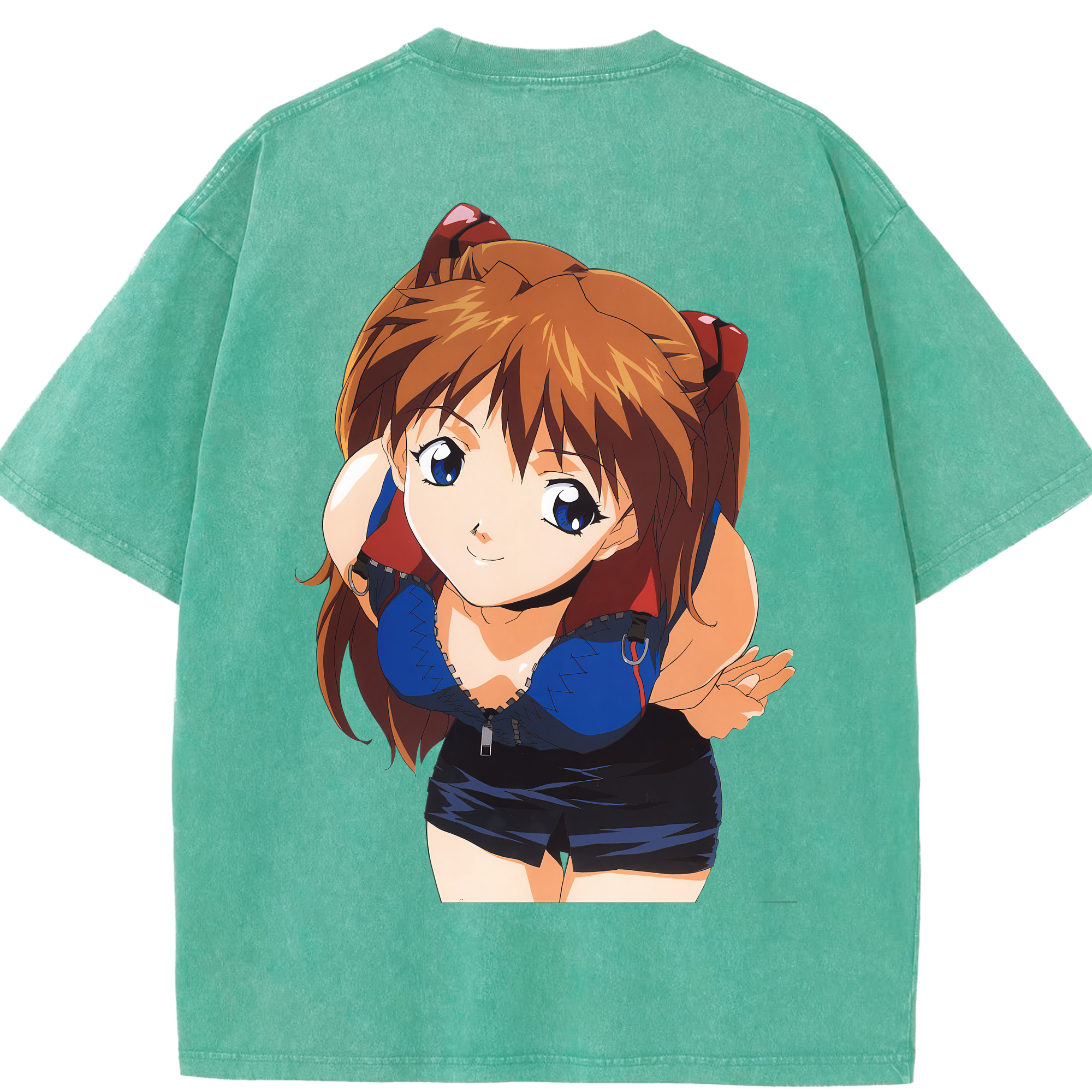 （画像用） EVA 新世紀エヴァンゲリオン 綿100% ヴィンテージ風 半袖Tシャツ（背面プリント）